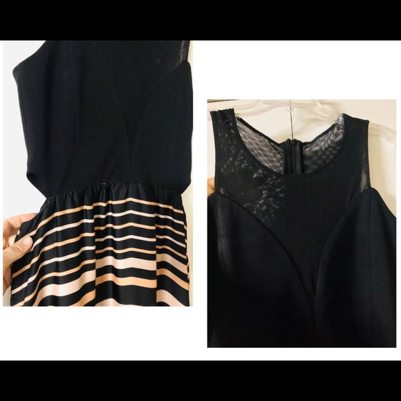 Like Mynded Dress size M Colourful Summer Mesh Maxi Boho Asymmetric Hem striped - Picture 7 of 13